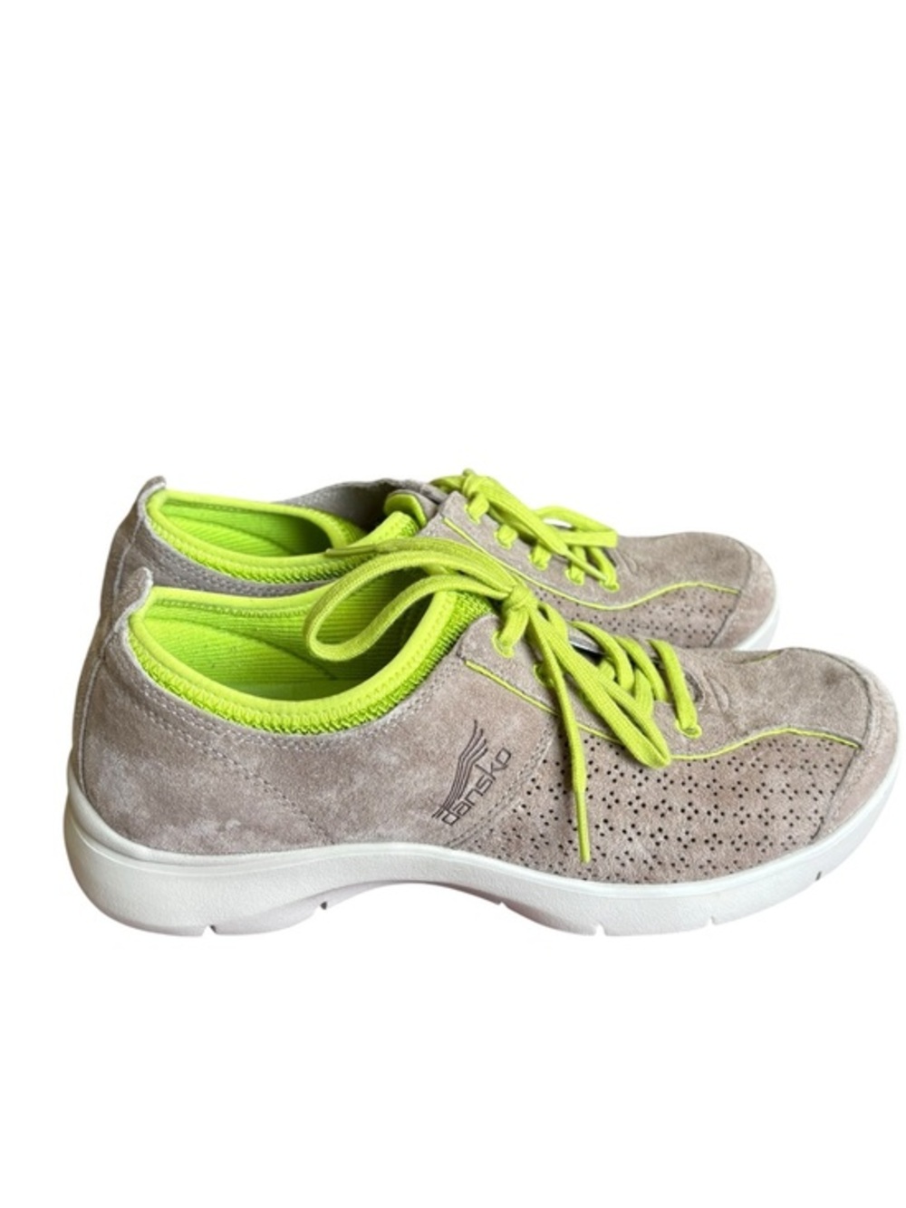 Dansko Women's Elise Sneaker Mocha/Lime size 39/ 8.5